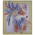 Fox en toile de peinture de diamant